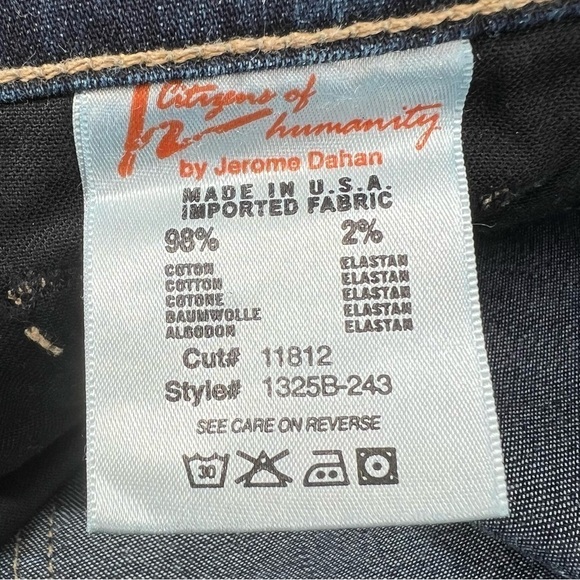 Citizens Of Humanity Dita Petite Frayed Hem Bootcut Leg Jeans Size 30 Women’s - Picture 7 of 8